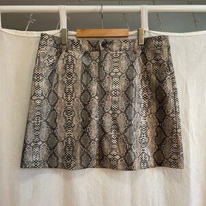 Faux Snakeskin Skirt